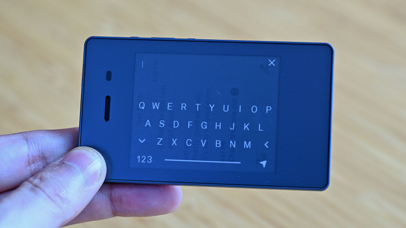 Since the Light Phone 2's screen is so small, you can only text in landscape mode.